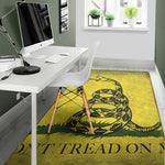 Grunge Gadsden Flag Print Area Rug