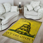 Grunge Gadsden Flag Print Area Rug
