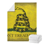 Grunge Gadsden Flag Print Blanket