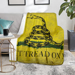 Grunge Gadsden Flag Print Blanket