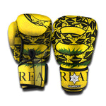 Grunge Gadsden Flag Print Boxing Gloves