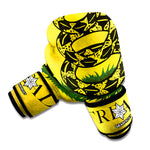 Grunge Gadsden Flag Print Boxing Gloves