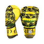 Grunge Gadsden Flag Print Boxing Gloves
