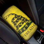 Grunge Gadsden Flag Print Car Center Console Cover
