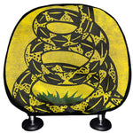 Grunge Gadsden Flag Print Car Headrest Covers