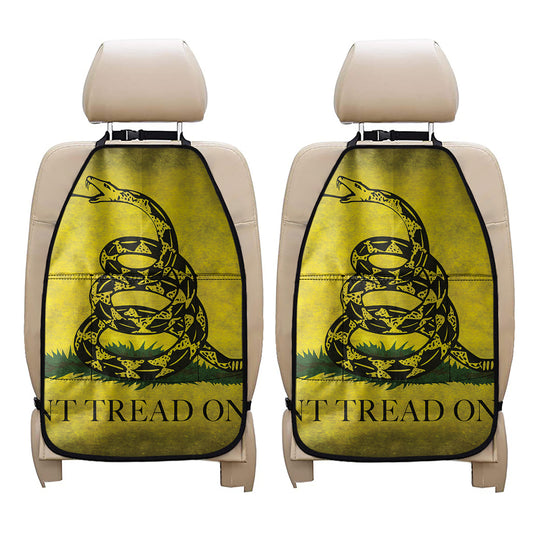 Grunge Gadsden Flag Print Car Seat Organizers