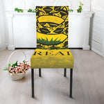 Grunge Gadsden Flag Print Dining Chair Slipcover