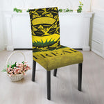 Grunge Gadsden Flag Print Dining Chair Slipcover