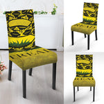 Grunge Gadsden Flag Print Dining Chair Slipcover
