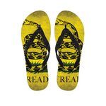 Grunge Gadsden Flag Print Flip Flops