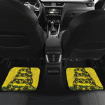 Grunge Gadsden Flag Print Front and Back Car Floor Mats