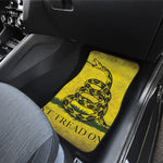 Grunge Gadsden Flag Print Front and Back Car Floor Mats