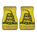 Grunge Gadsden Flag Print Front Car Floor Mats