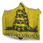 Grunge Gadsden Flag Print Hooded Blanket