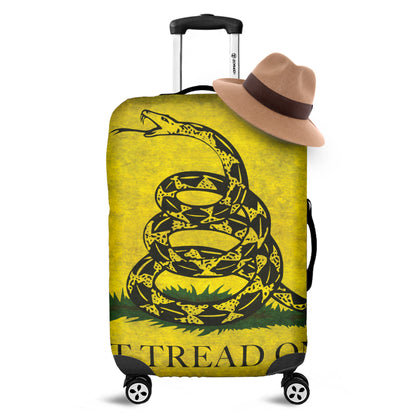 Grunge Gadsden Flag Print Luggage Cover