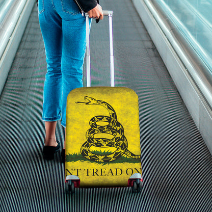 Grunge Gadsden Flag Print Luggage Cover