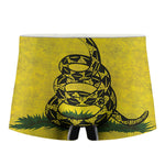 Grunge Gadsden Flag Print Men's Boxer Briefs