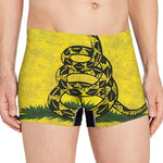 Grunge Gadsden Flag Print Men's Boxer Briefs