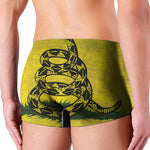 Grunge Gadsden Flag Print Men's Boxer Briefs
