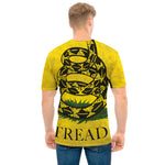 Grunge Gadsden Flag Print Men's T-Shirt