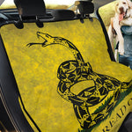 Grunge Gadsden Flag Print Pet Car Back Seat Cover