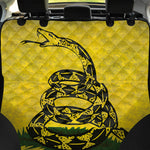 Grunge Gadsden Flag Print Pet Car Back Seat Cover