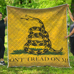 Grunge Gadsden Flag Print Quilt