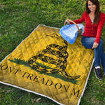 Grunge Gadsden Flag Print Quilt