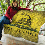 Grunge Gadsden Flag Print Quilt
