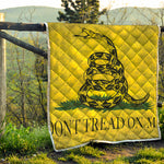 Grunge Gadsden Flag Print Quilt
