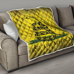 Grunge Gadsden Flag Print Quilt
