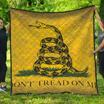 Grunge Gadsden Flag Print Quilt
