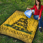 Grunge Gadsden Flag Print Quilt