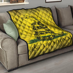 Grunge Gadsden Flag Print Quilt