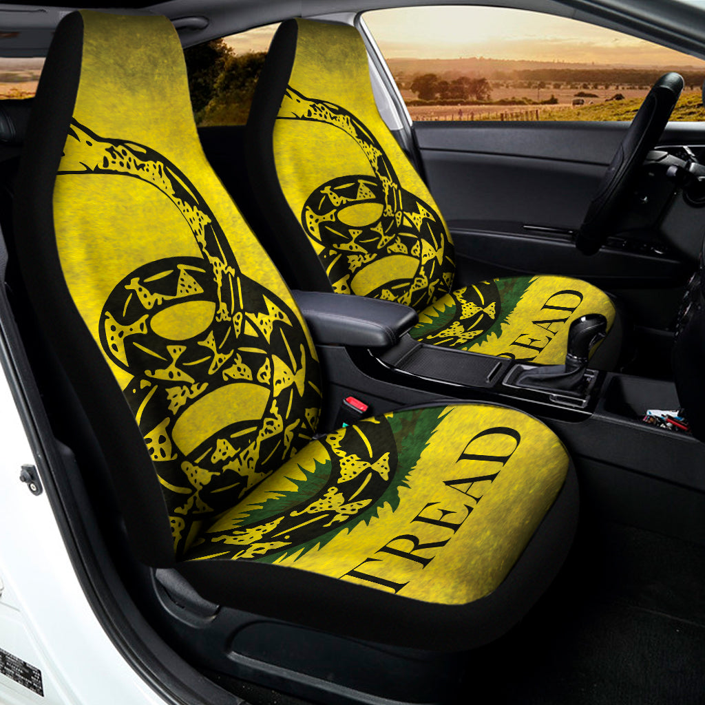Grunge Gadsden Flag Print Universal Fit Car Seat Covers