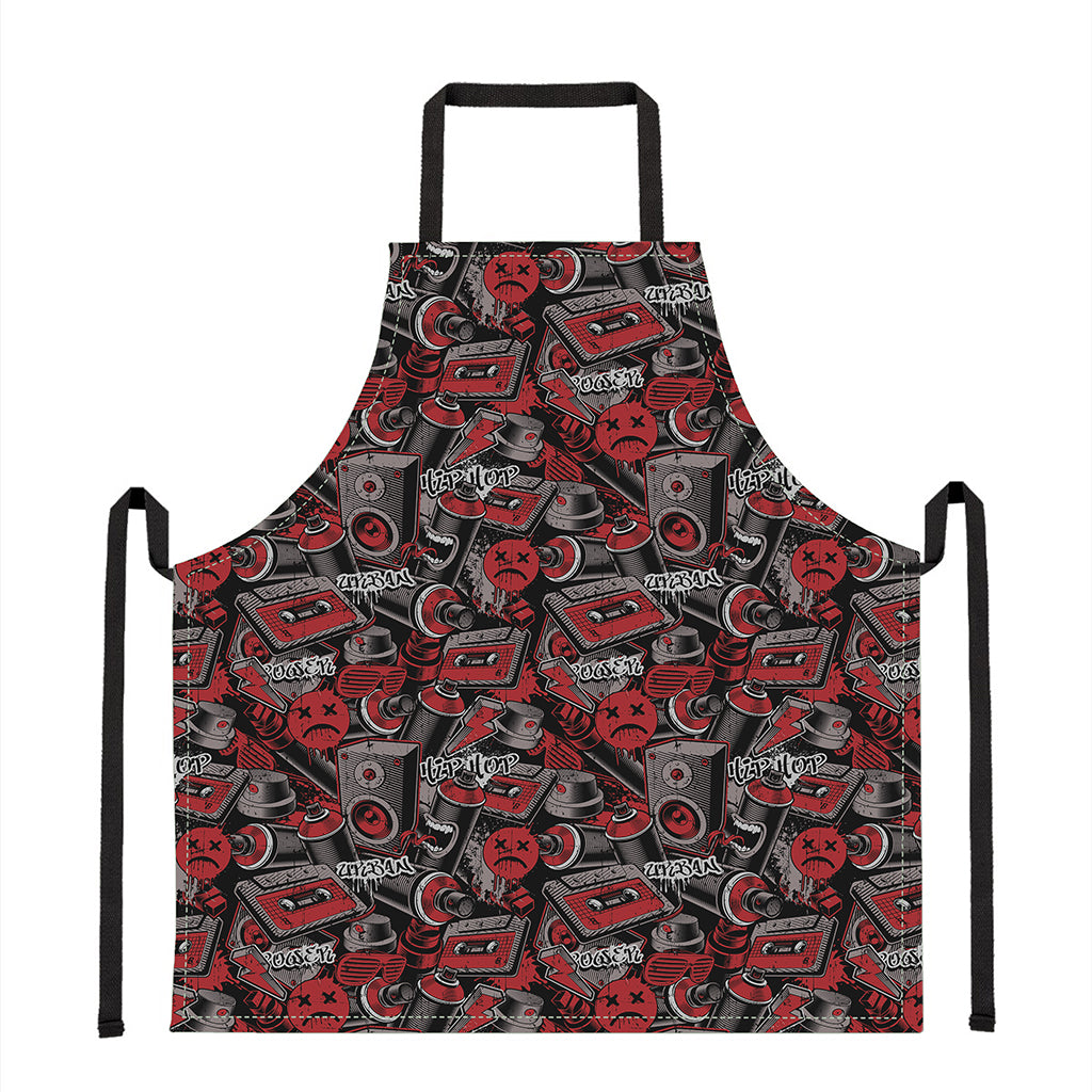 Grunge Graffiti Pattern Print Apron