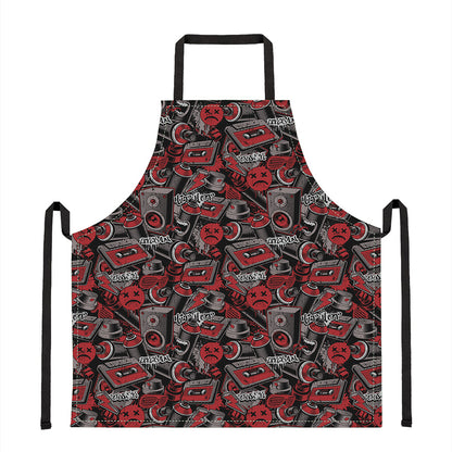 Grunge Graffiti Pattern Print Apron