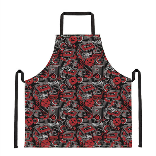 Grunge Graffiti Pattern Print Apron