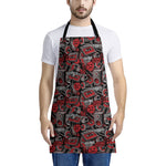 Grunge Graffiti Pattern Print Apron