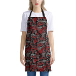 Grunge Graffiti Pattern Print Apron