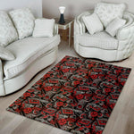 Grunge Graffiti Pattern Print Area Rug