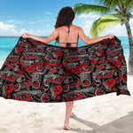 Grunge Graffiti Pattern Print Beach Sarong Wrap