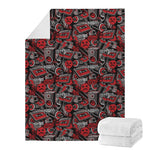Grunge Graffiti Pattern Print Blanket