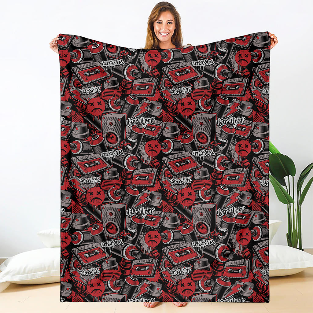 Grunge Graffiti Pattern Print Blanket