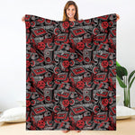Grunge Graffiti Pattern Print Blanket