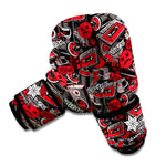 Grunge Graffiti Pattern Print Boxing Gloves