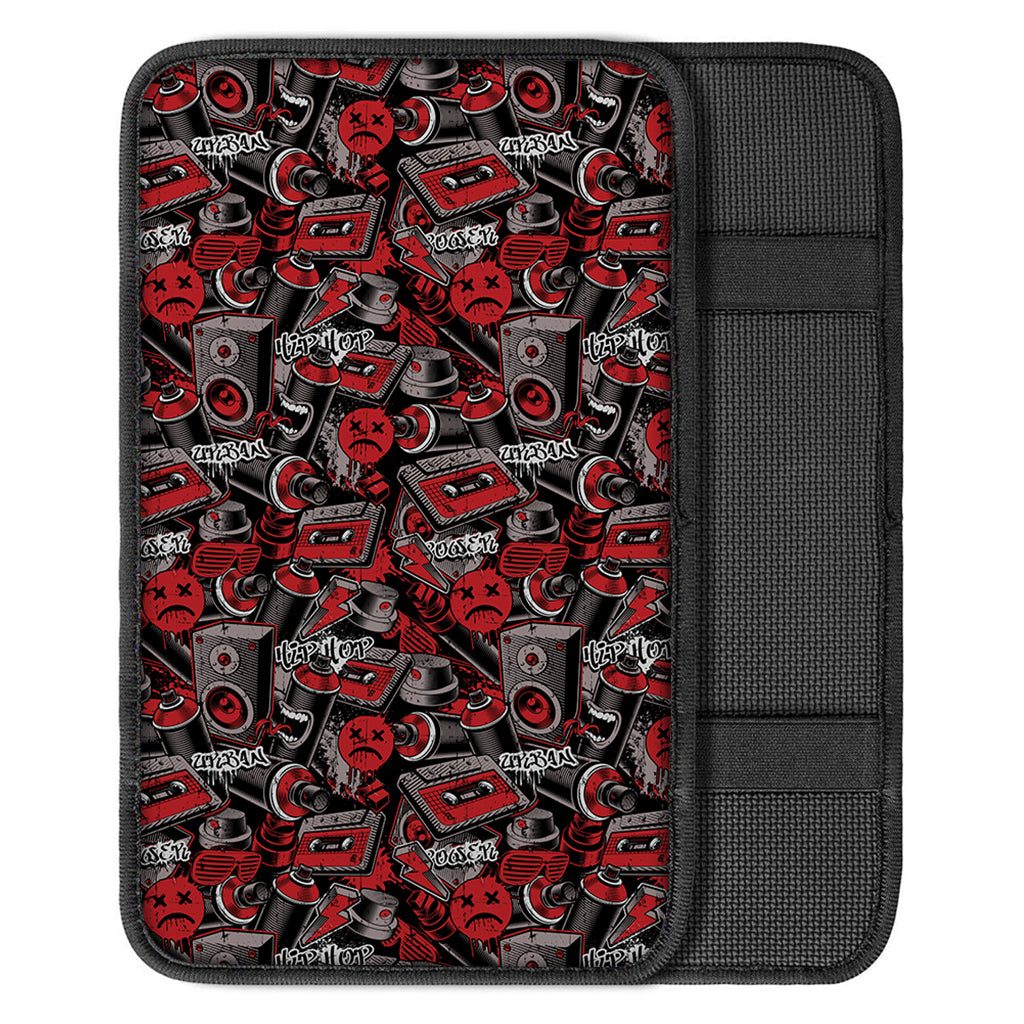 Grunge Graffiti Pattern Print Car Center Console Cover