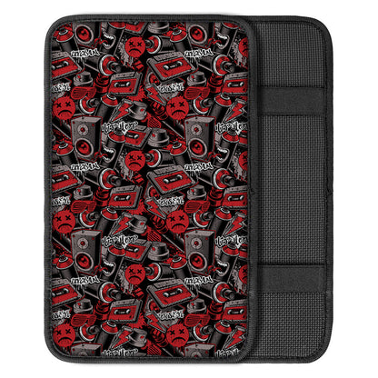 Grunge Graffiti Pattern Print Car Center Console Cover
