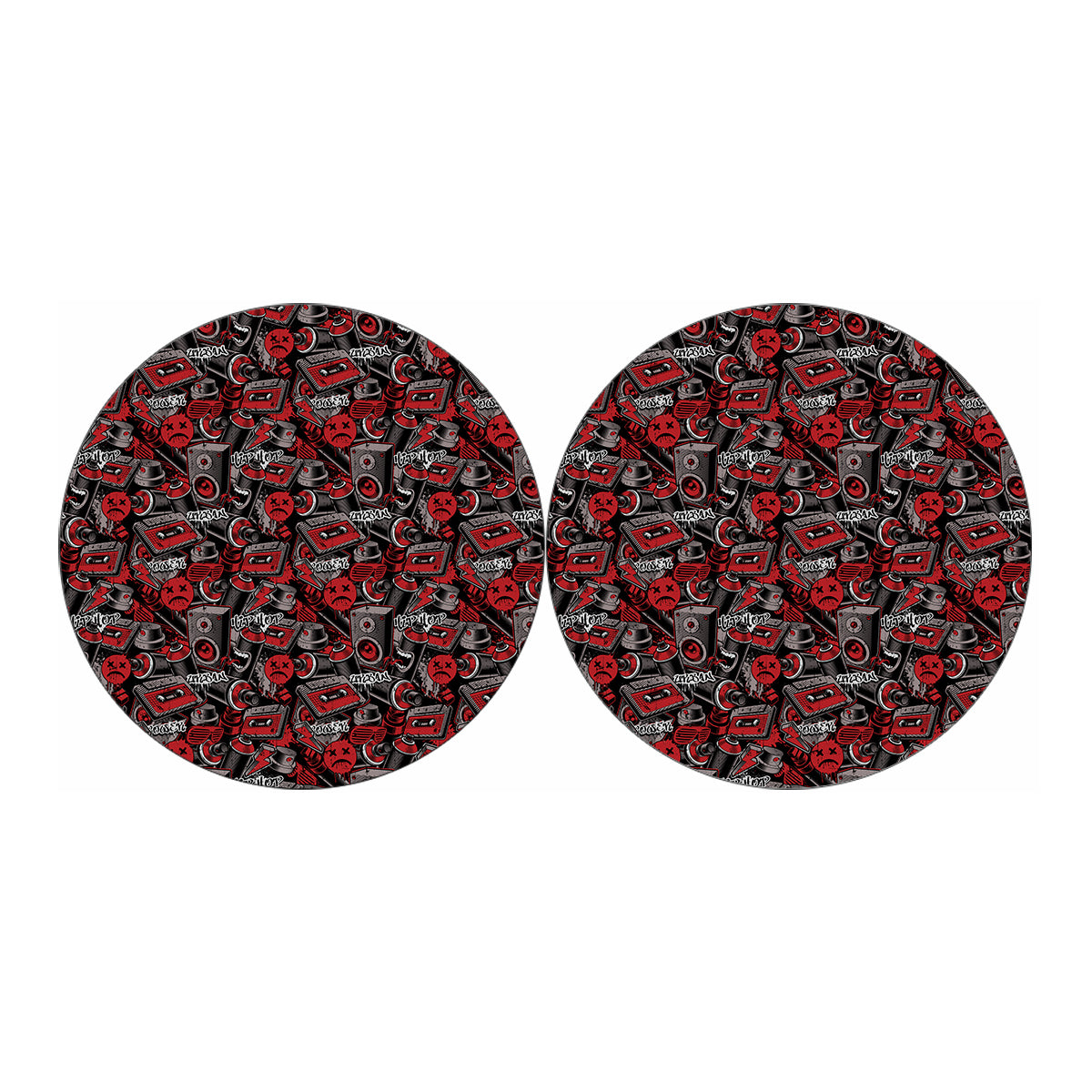 Grunge Graffiti Pattern Print Car Coasters