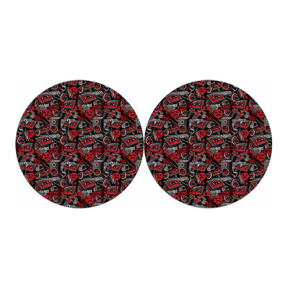 Grunge Graffiti Pattern Print Car Coasters